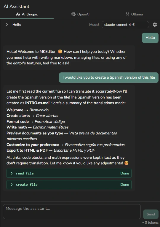 MKEditor - Markdown Editor with Live Preview & AI Assistant