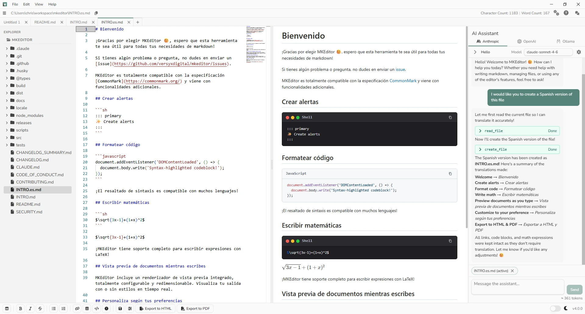 MKEditor light mode